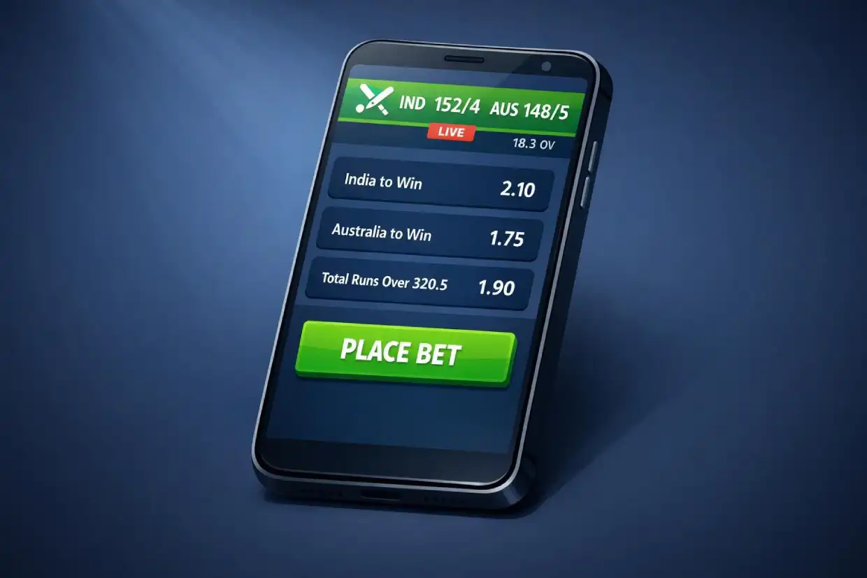 Fairplay app showing live cricket betting interface on mobile screen